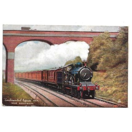 Continental Express G.E.R. Near Brentwood, Essex, Postcard.