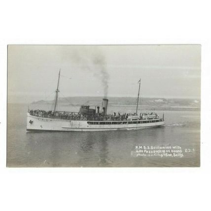 RMS S Scillonian, RP Postcard. C J King & Son, Scilly Isles.