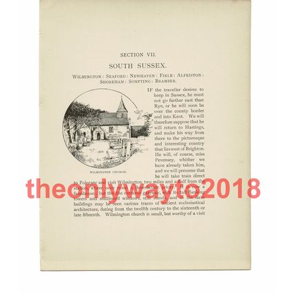 Wilmington Church, Sussex, Book Illustration (Print), 1903