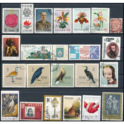 1200+ Stamp Selection - Poland - Used Hinged