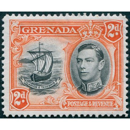 Grenada 1938 2d black & orange Perf 12½ SG156 unused