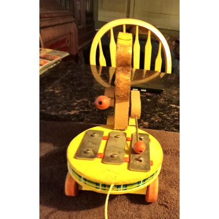 Old Vintage Original Fisher Price Teddy Zilo # 734 7 3/4" Tall 1964