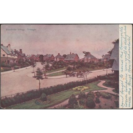 Triangle, Bournville Village, Warwickshire, c.1905-10 - Cadbury's Postcard