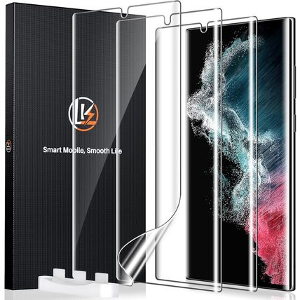 LK 3 Pack for Samsung Galaxy S22 Ultra Screen Protector [Not Glass] Support