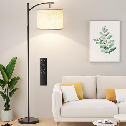 Ambimall 60" Floor Lamp with Remote Control and Stepless Dimmable Bulb, Colors T