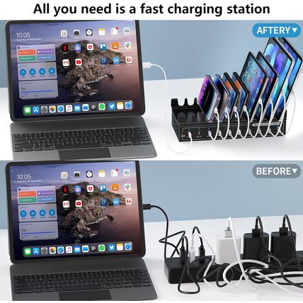 200W Fast USB Charging Station, 10 Type-C Ports A+ Grade Smart Protection Chargi