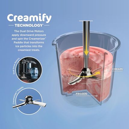 Ninja NC301 Creami Ice Cream Maker, for Gelato, Mix-Ins, Milkshakes, Sorbet, Smo