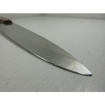 Vintage MAXAM Steel 9" Kitchen Chef's and 10.5" Slicing Knife w/ Wooden Handles