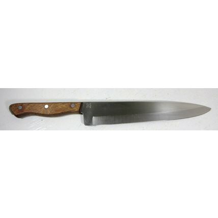 Vintage MAXAM Steel 9" Kitchen Chef's and 10.5" Slicing Knife w/ Wooden Handles