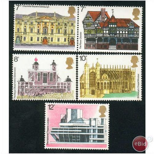 GB stamps 1975 - SG 975-979 -European Architectural Heritage Year MNH