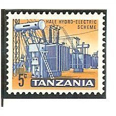 Tanzania QE11 1965 5c Ultramarine & Yellow Orange SG128 Unmounted Mint NHM Stamp