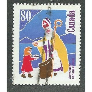 CAN 1991 80c 'CHRISTMAS ' FINE USED (EBID38-889)