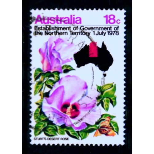 AUSTRALIA 1978 SG 668 18c STURTS DESERT ROSE FINE USED #2