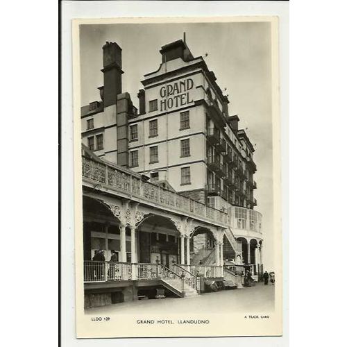 Wales LLANDUDNO Grand Hotel Postcard by Tuck (LLDO.139)