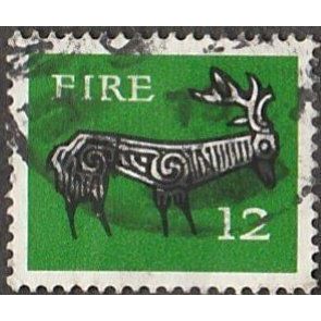 Eire 1974-83 12 Value. Black & Green. Stag. Fine Used