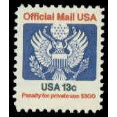 O129 13c Eagle Fine MNH G0556