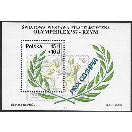 Mi Block 104 (**): Olympic Stamps Exhibition OLYMPHILEX '87, Rome