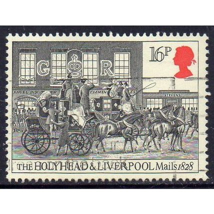 GB 1984 Bicentenary of First Mail Coach Run - Holyhead & Liverpool Mail 16p Used
