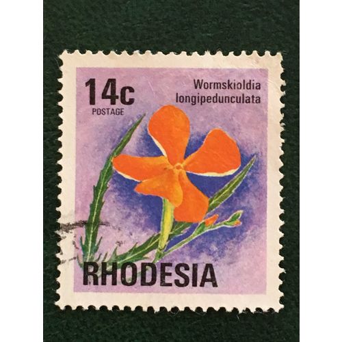 Rhodesia 1974 14c Wild Pimpernel Used SG 500 Sc 339 postage stamp flower