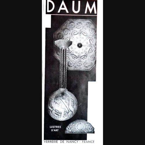 1930s Art Deco Daum Glass Lamps Lights Advertisement print Ad Shop Hotel Decor