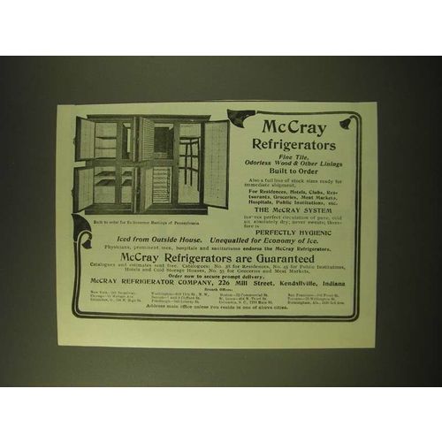 1902 McCray Refrigerators Ad - McCray Refrigerators fine tile, odorless wood