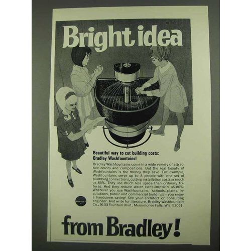 1968 Bradley Washfountains Ad - Bright Idea