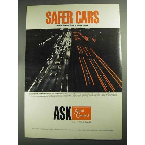 1968 Allied Chemical Ad - Safer Cars