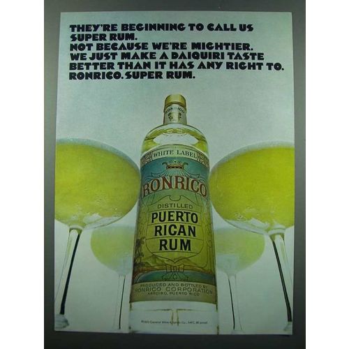1971 Ronrico Puerto Rican Rum Ad - Super Rum