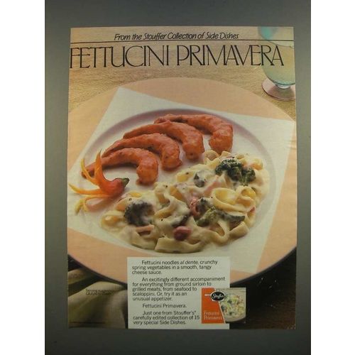 1986 Stouffer's Fettucini Primavera Ad - From Collection of Side Dishes