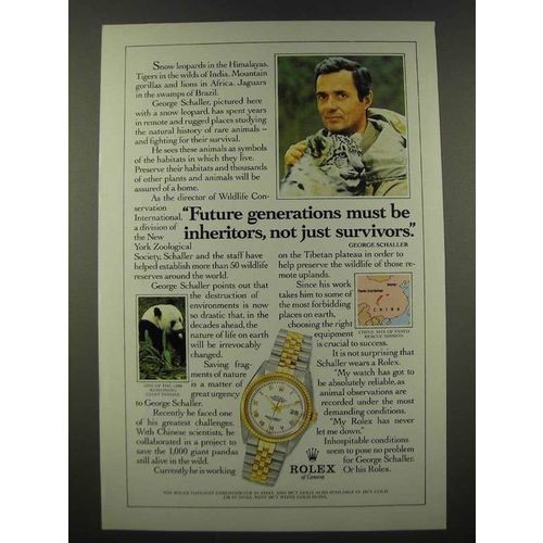 1986 Rolex Datejust Chronometer Ad - George Schaller