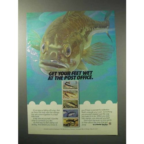 1986 U.S. Postal Service Ad - Get Your Feet Wet