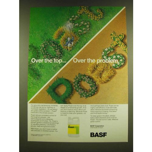 1990 BASF Poast Ad - Over the top.. Over the problem