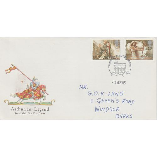 GB 1985 Arthurian Legends 22 & 34p GPO FDC Windsor pm see others