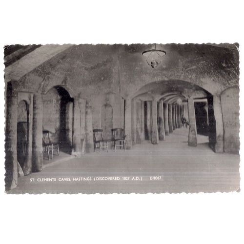 ST. CLEMENTS CAVES, HASTINGS, SUSSEX. used postcard 1964 postmark =