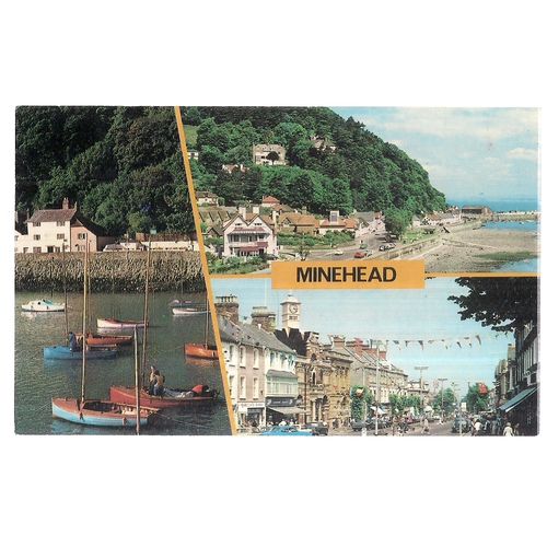 multiview, MINEHEAD, SOMERSET used postcard 1980 postmark =