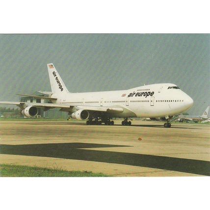 Air Europe Boeing B747 Civil Aviation Postcard (A19014)