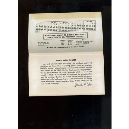 Comedy In Music - John Golden Theatre PLAYBILL- JAN 1965 -VICTOR BORGE VG