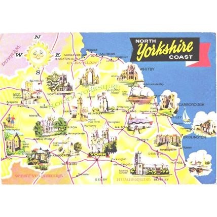 United Kingdom; land map; North Yorkshire coast