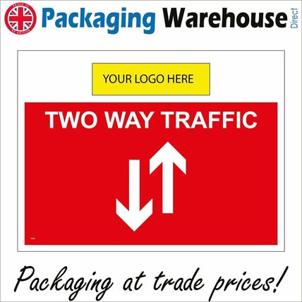 VE284 TWO WAY TRAFFIC ARROWS LOGO SIGN CHOICE PERSONALISE COMPANY VEHICLES CARS