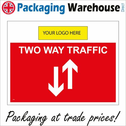 VE284 TWO WAY TRAFFIC ARROWS LOGO SIGN CHOICE PERSONALISE COMPANY VEHICLES CARS