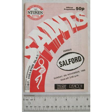 1988 programme St. Helens v. Salford