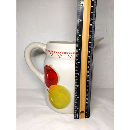 Apples Ceramic Red/Green/Yellow Pitcher - Hallmark Jan Karon Mitford Series