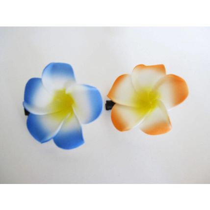 Set of 2 Hawaiian flower alligator hair clip for fine thin hair