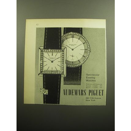 1958 Audemars Piguet Watches Ad - Spectacular Evening Watches