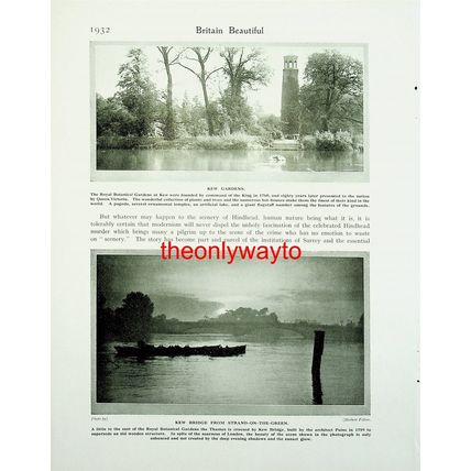 White Lodge, Richmond, Surrey (Kew Gardens & Bridge, Reverse), Book Illustration