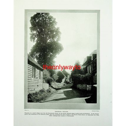 Thursley Village, Surrey (Devils Jumps & Witley, Reverse), Book Illustration