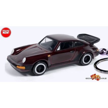 VERY RARE KEYCHAIN DARK RED PORSCHE 911 CARRERA TURBO GREAT GIFT NOVELTY