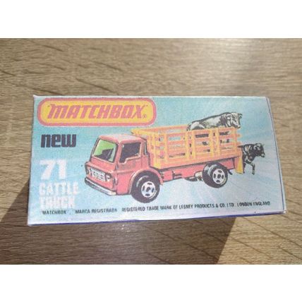 Matchbox No71 Green Cattle Truck