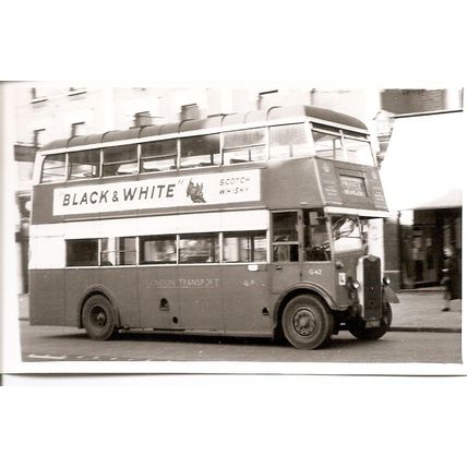 Black & White Photograph of London Transport - GLF 692