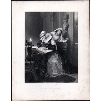 FAIR MAIDS OF EINERSLIE 1842 Henry Richard Cook - William Perring ENGRAVING
